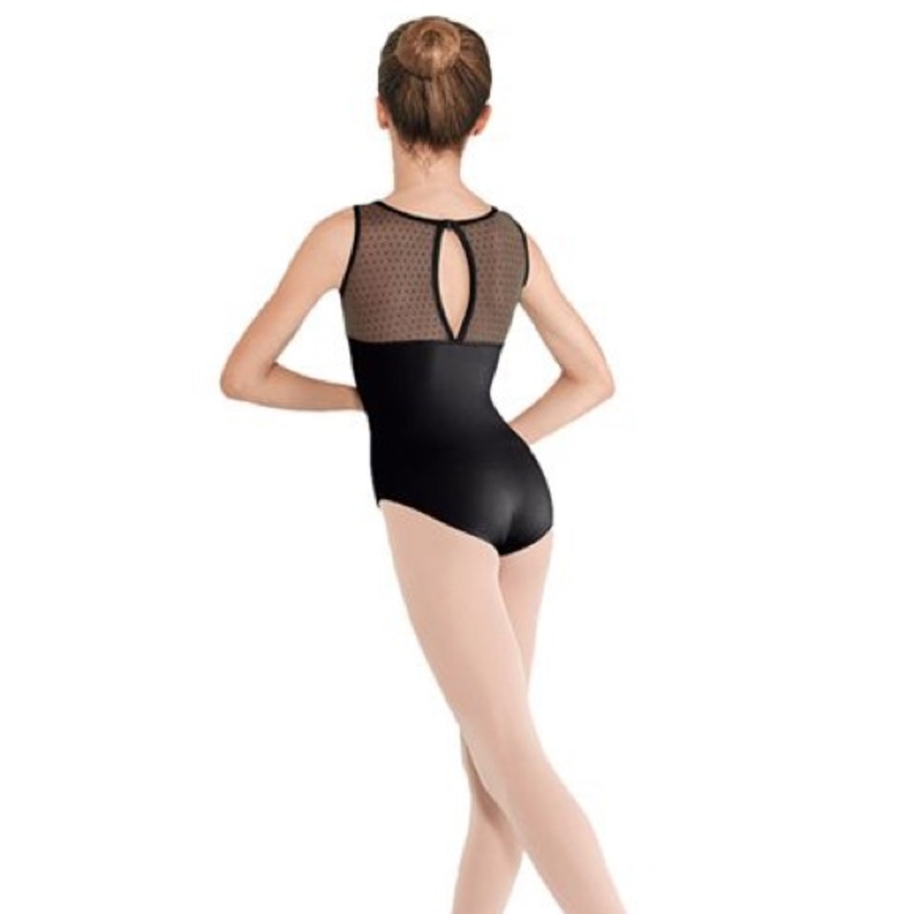 mirella keyhole back tank leotard (M326C)